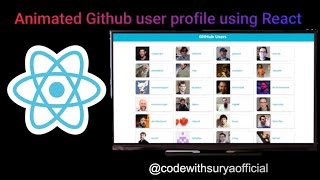 Github profile fetch data using REACT | React JS | CSS ✨