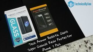 iPhone 7 Plus Tech Armor Ballistic Tempered Glass \u0026 Super Guardz Rear Protector Review