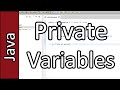Private Variables - Java Programming Tutorial #15 (PC / Mac 2015)