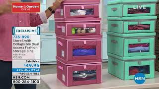 StoreSmith Collapsible Dual Access Fashion Storage Bins