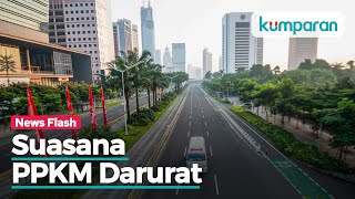 Suasana Hari Pertama PPKM Darurat di Beberapa Kota