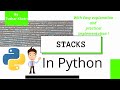 Stack implementation in python using lists | Data structures | Tushar Khatri
