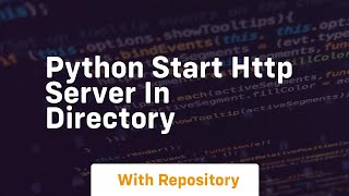 python start http server in directory