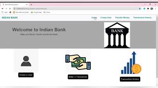 Web Development Intern at The Sparks Foundation (Task-1 Basic Banking System)