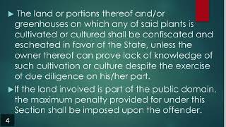 Cultivation or Culture of Plants Classified as Dangerous Drugs | Article ll, Sec 16, RA 9165