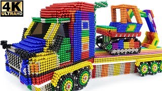 DIY - How To Make RC Truck Excavator Transport From Magnetic Balls (Satisfying) | Magnet Satisfying