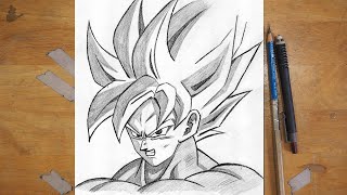 How to draw Goku | Goku SSJ2 Drawing Step by Step | Easy Tutorial