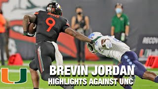 Miami TE Brevin Jordan Highlights Against UNC