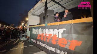 Asylrecht verteidigen! Grenzpolitik tötet! (Balkanbrücke) |Berliner Demo,Asylrecht verteidigen-Block