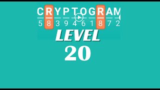 Cryptogram Level 20 Answers ✅ | Go Answer