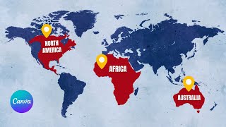 How to Make a Stunning Map Animation in Canva | Easy Step-by-Step Tutorial