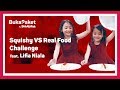 Squishy vs Real Food Challenge feat. Lifia Niala | BukaPaket for Kids