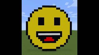 Minecraft HUGE Emoji - Grinning Face #minecraft #timelapse #shorts​​​​