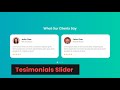 Testimonials Slider using Html Css & Swiper Js
