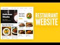 Modern Restaurant Website | HTML, CSS, JavaScript & Bootstrap 5 💻🍔