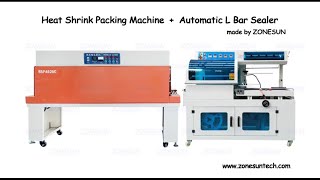 ZONESUN How To Use L Type Sealing Cutting Machine Automatic Shrink Film Wrapping Packaging Machine