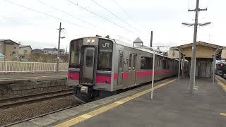 JR川部駅　奥羽本線 青森行き到着\u0026発車【701系・641M】　2021.12.12