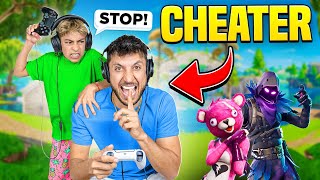 I CAUGHT MY DAD CHEATING In Our FORTNITE 1V1 MATCH!! 😡