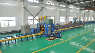 Wuxi Zhouxiang - Horizontal H beam production line   whole line working demonstration