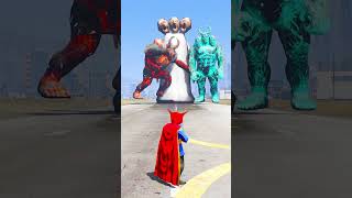 Superheroes Vs Giant Granny And Lava Titan Match, Who is the Powerful 🔥|#shorts