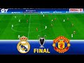 Real Madrid vs Manchester United Ft. Mbappe Zirkzee Yoro | Champions League Final | FC 24 Gameplay