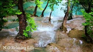 soft piano music for spa massage yoga  meditation with water sounds