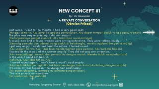 NEW CONCEPT Chapter 1 | A private Conversation | E.L.E Kampung Inggris Tangsel