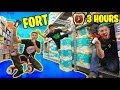 Last To Leave Walmart Fort WINS! (ft. MoreJSTU) - Challenge