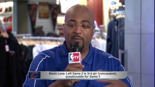 GameTime Kevin Love Injury Update  Warriors vs Cavaliers   Game 3 Preview  2016 NBA Finals