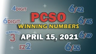 P21M Jackpot Superlotto 6/49, EZ2, Suertres, 6Digit, and Lotto 6/42 | April 15, 2021