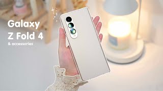 galaxy z fold 4 unboxing ✨ aesthetic | S PEN fold edition | Galaxy earbud 2 |accessories