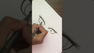 How I draw anime eyes #manga #anime #mangaart #eyetutorial #tutorial #art #trending #sketchbook #fyp