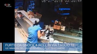 Modena, furto al bar Taglio 12: il ladro in azione