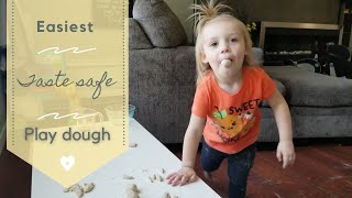 DIY Easiest taste safe playdough ever (no sugar, no salt, no cooking)