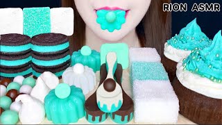 【ASMR】【咀嚼音 】MINT CHOCOLATE DESSERTS チョコミントデザート EDIBLE SPOON MUKBANG 먹방 食べる音 EATINGSOUNDS NOTALKING