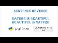 How do you reverse a word in a string Python || Python Program # 6