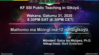 2020 12 31 PM Public Teaching in Gĩkũyũ - Gĩthomo kĩa Mũingĩ na Gĩgĩkũyũ