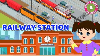 Railway Station | Down at the Station Nursery Rhyme for kids | Bindi's Music \u0026 Rhymes