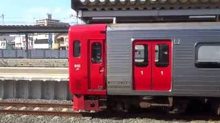 JR九州　鹿児島本線　福間駅　813系R107＋R301　発車