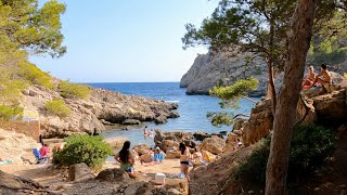 4K60⛱Caló des Monjo (Nudist Beach) Mallorca (Majorca) 🚶🏻‍♀️Beach walk 2021 August, 28