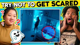 Adults React To Try Not To Get Scared Challenge