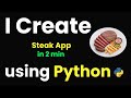 I CREATE STEAK RESTAURANT APP IN 2 MIN USING PYTHON & PYTHON PROJECTS