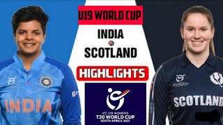 India vs Scotland। U19 women's। T20 Cricket World Cup। Full Highlights। 2023। @Abhicrickettak77