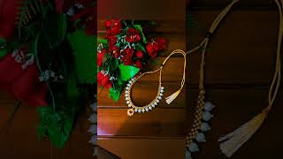 Elegant Maharashtrian Kolhapuri Thushi White Pearl Necklace₹329 #keralajewellery#onam#onamspecial