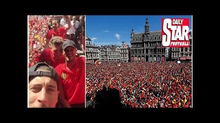 Thousands of Belgium fans gather to welcome back World Cup heroes