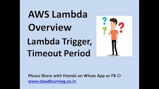 AWS Lambda function Overview, Lambda Trigger, Timeout etc. (English)