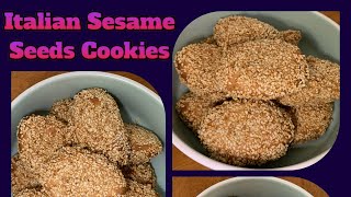 Keto Italian Sesame Seeds Cookies