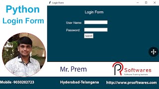 login form using tkinter | gui python tutorial