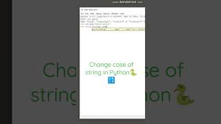 Change the case of a string in Python