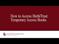 How to Access HathiTrust